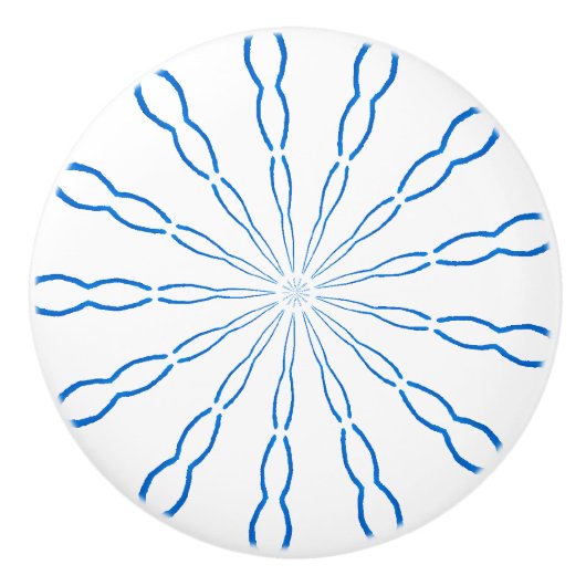 Aangepaste blauwe Abstracte knop (Voorkant)