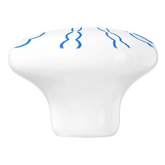 Aangepaste blauwe Abstracte knop (Zijkant)