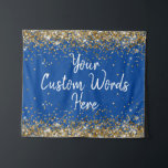 Aangepaste Blauwe Achtergrond Verjaardagsfeestfoto Wandkleed<br><div class="desc">Aangepaste achtergrond voor fotocabine,  Sparkle Birthday Twinkle 15th 18th,  Glitter Anniversary Sweet 16 16th,  gepersonaliseerd 30th 21st 25th 35th,  vrijgezellenfeest hen Do Weekend,  huwelijksnacht Sparkly Son Boy,  man Bach Prop Bachelorette Party,  Quinceanera 40th 50th 60th 70th,  20th VoW Vernieuwing afstuderen afstudeerder,  dochtermeisje Blue White Gold Gold Gold</div>