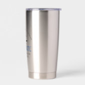 Aangepaste blauwe afstudeergeschenk voor rechtenst geïsoleerde drinkbeker (Links)