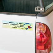 Aangepaste Blauwe Arbeidershart Dierenverzorgingsz Bumpersticker (Op Truck)