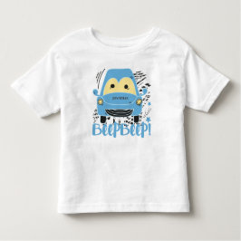 Aangepaste blauwe auto-pieper Toddler T-Shirt