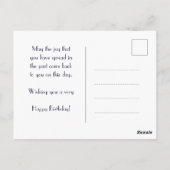 Aangepaste blauwe Azulejos verjaardagswens Briefkaart (Achterkant)