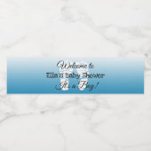 Aangepaste blauwe Baby showers flaconlabels Waterfles Etiket (Enkel label)