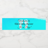 Aangepaste blauwe Baby showers flaconlabels Waterfles Etiket (Enkel label)