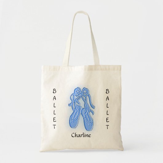 Aangepaste blauwe baletschoen Canvas tas (Voorkant)
