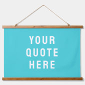 Aangepaste blauwe banner gepersonaliseerd uw offer hangend wandkleed (Voorkant)