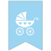 Aangepaste blauwe bannervlaggen voor Baby shower m Vlaggetjes (Tweede vlag)