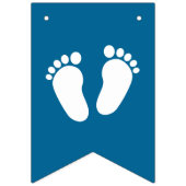 Aangepaste blauwe bannervlaggen voor Baby shower m Vlaggetjes (Eerste vlag)