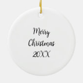 Aangepaste blauwe Blauwgroen oceaanwervelingen Vlo Keramisch Ornament (Achterkant)