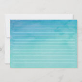 Aangepaste Blauwe/Blauwgroen Ombre Waterverf Recep (Achterkant)