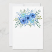 Aangepaste Blauwe Bloem Save The Date (Voorkant)