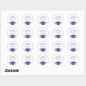 Aangepaste blauwe  bloemen Zeep Stickers (Vel)