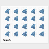 Aangepaste blauwe BLUE COINS STAIRS cadeau sticker (Vel)
