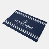 Aangepaste Blauwe Bootnaam Nautilus Welkom Aan Boo Deurmat (Schuin)
