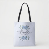 Aangepaste  blauwe bride Floral Tote Bag (Voorkant)