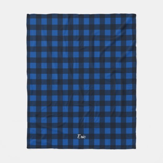 Aangepaste blauwe buffelbak fleece deken (Voorkant)