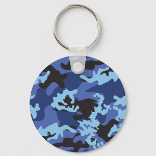 Aangepaste blauwe camo-Sleutelhanger Sleutelhanger