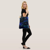 Aangepaste blauwe Canvas tas (Op model)