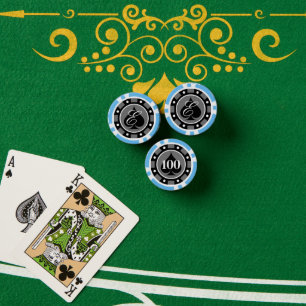 Aangepaste blauwe casino poker chips voor gokken p