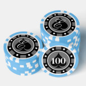 Aangepaste blauwe casino poker chips voor gokken p (Opstapeling)