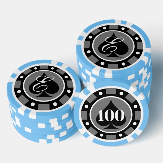 Aangepaste blauwe casino poker chips voor gokken p (Opstapeling)