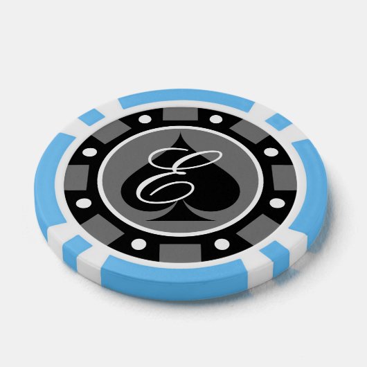 Aangepaste blauwe casino poker chips voor gokken p (Enkel)