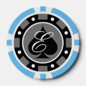 Aangepaste blauwe casino poker chips voor gokken p (Voorkant)