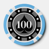 Aangepaste blauwe casino poker chips voor gokken p (Achterkant)