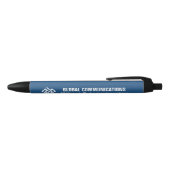 Aangepaste Blauwe Computer Software Bedrijf Zwarte Inkt Pen (Bovenkant)