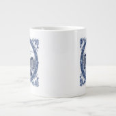 Aangepaste Blauwe Delfts Amsterdam Souvenir Grote Koffiekop (Voorkant)