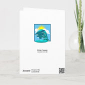 Aangepaste blauwe dolfijnen kaart (Achterkant)