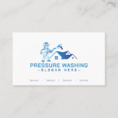 Aangepaste blauwe druk wassen witte Visitekaartjes (Voorkant)