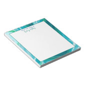 Aangepaste blauwe en Blauwgroen zwarte marmer Notitieblok (Schuin)