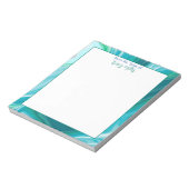 Aangepaste blauwe en Blauwgroen zwarte marmer Notitieblok (Linkerzijde)