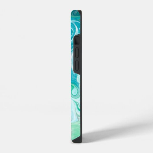 Aangepaste blauwe en groene golven iPhone hoesje (Linkerkant)