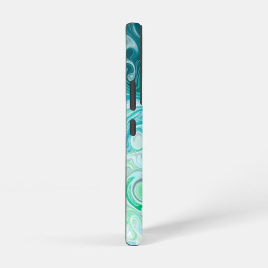 Aangepaste blauwe en groene golven samsung galaxy hoesje (Rechterkant)