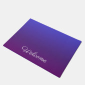 Aangepaste blauwe en paarse ombre deurmat (Schuin)