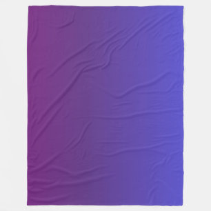 Aangepaste blauwe en paarse ombre fleece deken