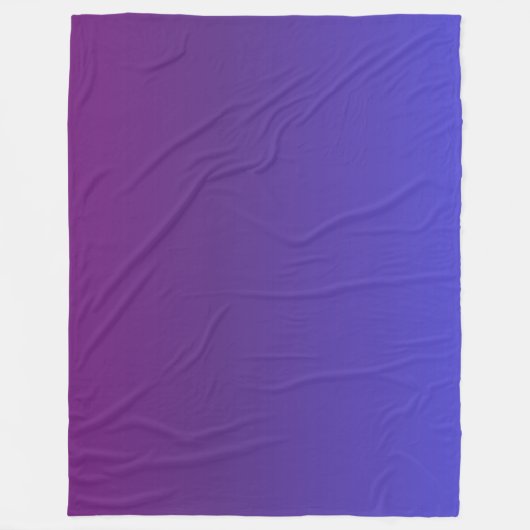 Aangepaste blauwe en paarse ombre fleece deken (Voorkant)