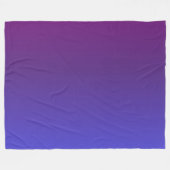 Aangepaste blauwe en paarse ombre fleece deken (Voorkant (Horizontaal))