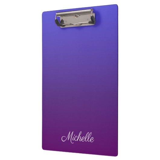 Aangepaste blauwe en paarse ombre klembord (Links)