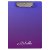 Aangepaste blauwe en paarse ombre klembord (Voorkant)