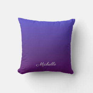 Aangepaste blauwe en paarse ombre kussen