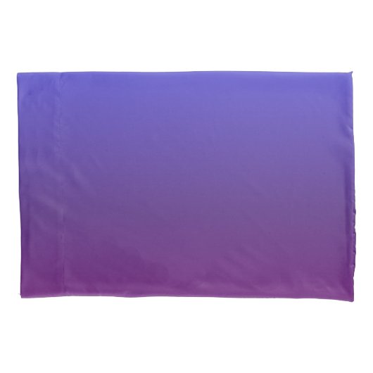 Aangepaste blauwe en paarse ombre kussensloop (Voorkant)