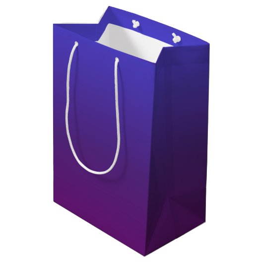 Aangepaste blauwe en paarse ombre medium cadeauzakje (Achterkant Gekanteld)
