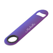 Aangepaste blauwe en paarse ombre speed flessenopener (Voorkant Gekanteld)