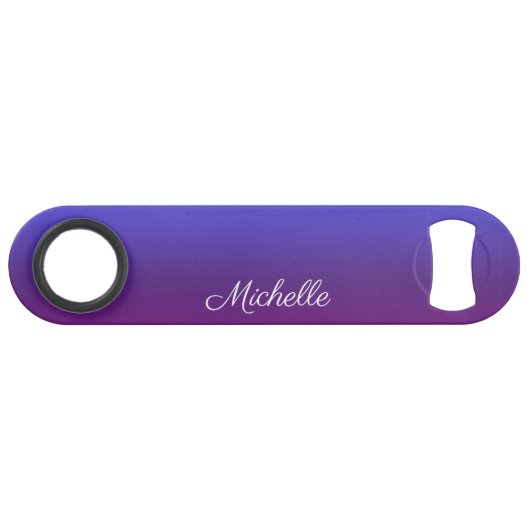Aangepaste blauwe en paarse ombre speed flessenopener (Voorkant (Horizontaal))