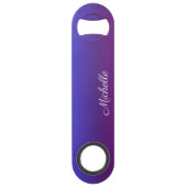 Aangepaste blauwe en paarse ombre speed flessenopener (Voorkant)