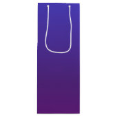 Aangepaste blauwe en paarse ombre wijn cadeautas (Voorkant)